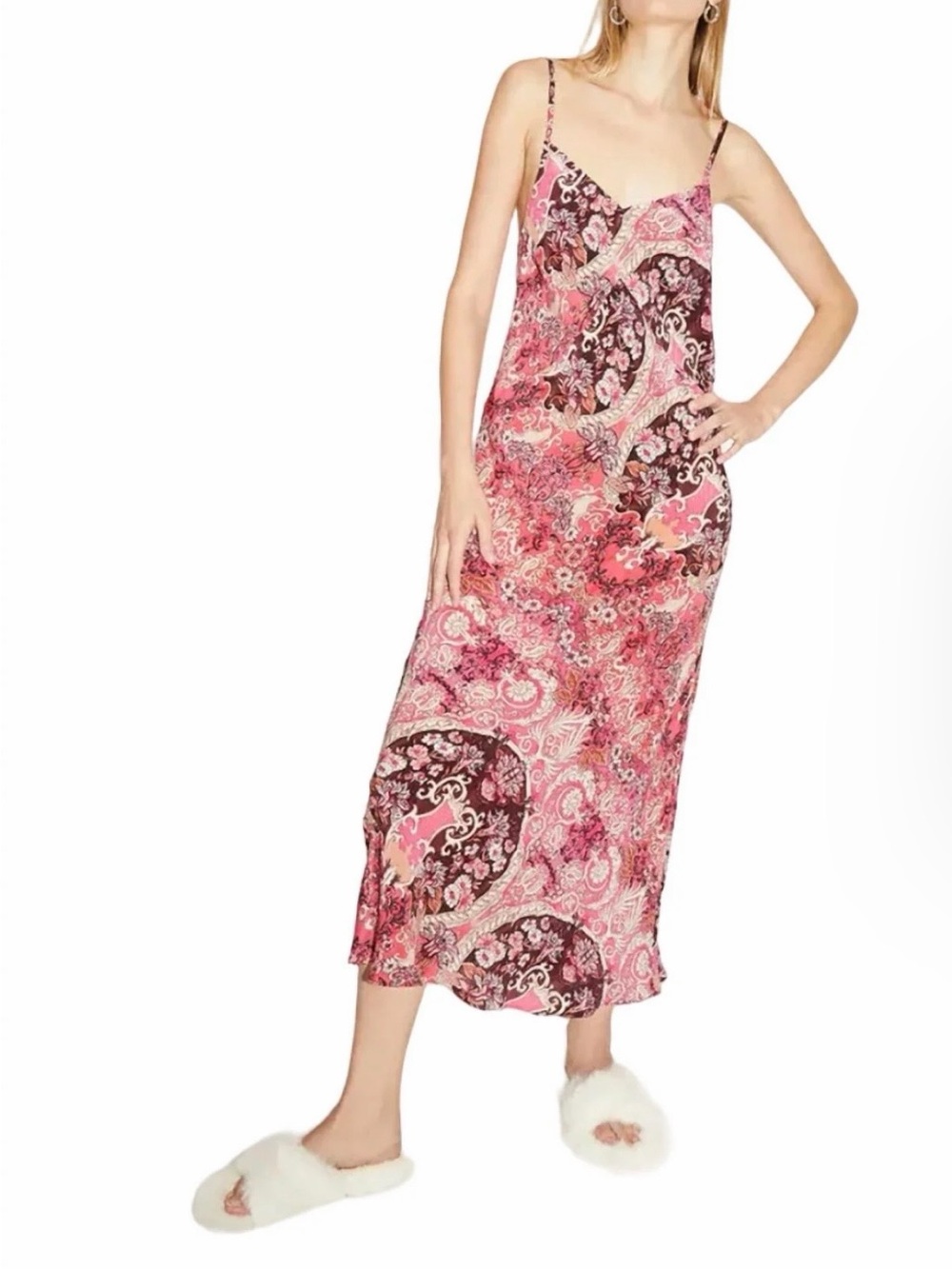 Pink Paisley Maria Cher Slip Dress